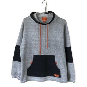 Vintage Contrasting Pullover Hoodie